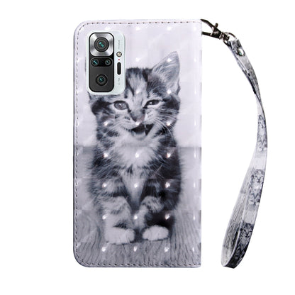 For Xiaomi Redmi Note 10 Pro 3D Painted Pattern Leather Phone Case(Smile Cat) - Note 10 Pro Cases by buy2fix | Online Shopping UK | buy2fix