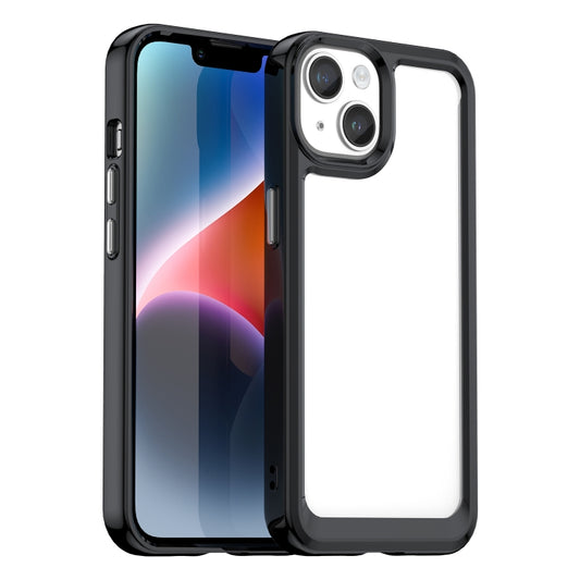 For iPhone 15 Plus Colorful Series Acrylic + TPU Phone Case(Black) - iPhone 15 Plus Cases by buy2fix | Online Shopping UK | buy2fix