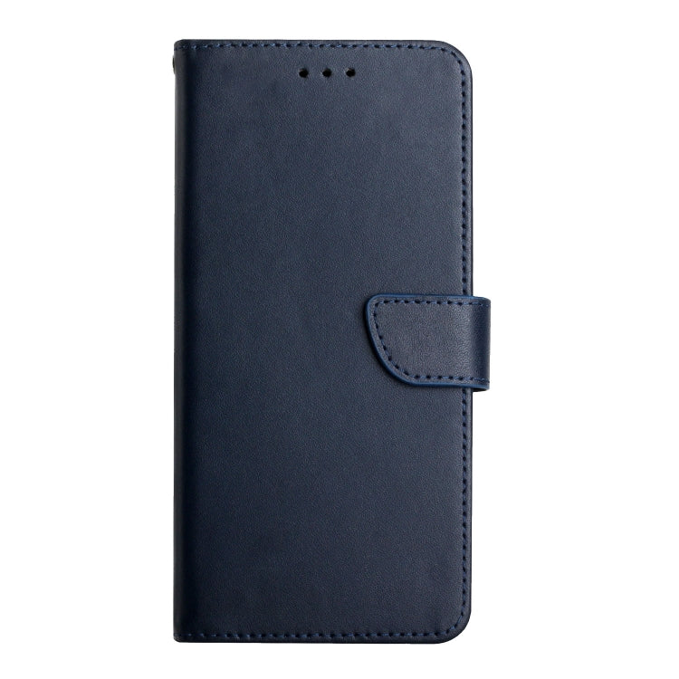 For Xiaomi Poco F5 Genuine Leather Fingerprint-proof Flip Phone Case(Blue) - Xiaomi Cases by buy2fix | Online Shopping UK | buy2fix