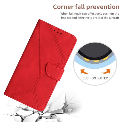 For Redmi Note 12 Pro 4G/5G Stitching Embossed Leather Phone Case(Red) - Note 12 Pro Cases by buy2fix | Online Shopping UK | buy2fix