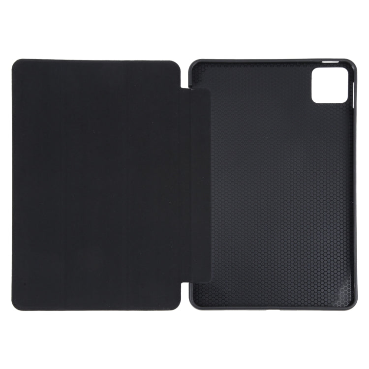For Xiaomi Pad 6 / Pad 6 Pro Three-fold Holder Flip Tablet Leather Case(Black) -  by buy2fix | Online Shopping UK | buy2fix