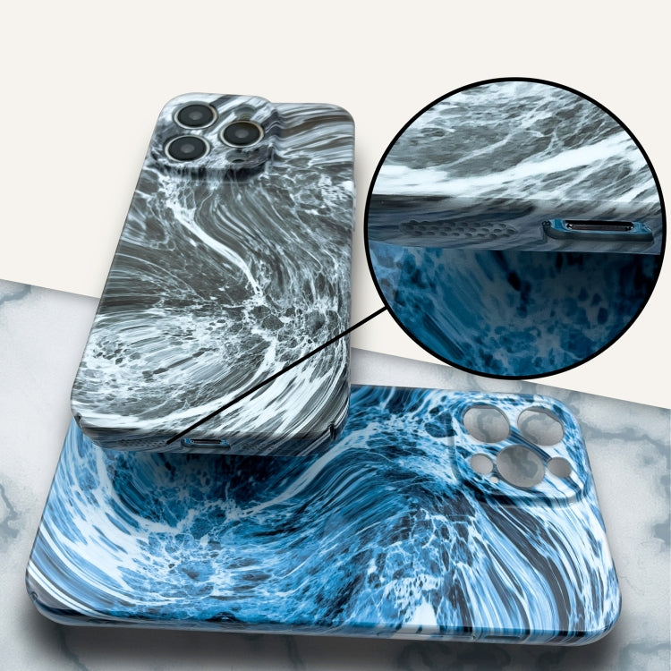 For iPhone 14 Pro Marble Pattern Phone Case(Blue White) - iPhone 14 Pro Cases by buy2fix | Online Shopping UK | buy2fix