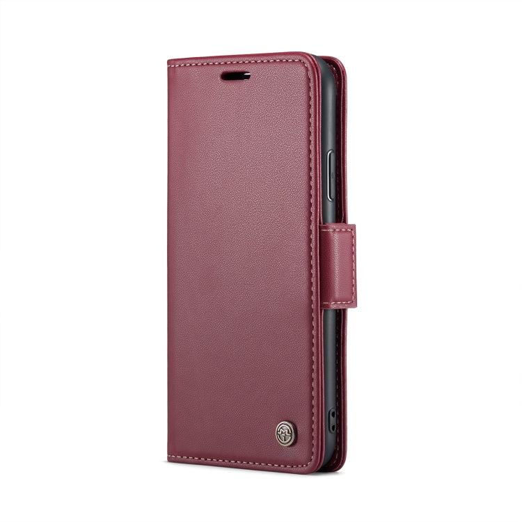 For iPhone XS CaseMe 023 Butterfly Buckle Litchi Texture RFID Anti-theft Leather Phone Case(Wine Red) - More iPhone Cases by CaseMe | Online Shopping UK | buy2fix