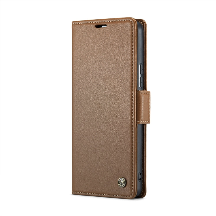 For Xiaomi 13 Lite CaseMe 023 Butterfly Buckle Litchi Texture RFID Anti-theft Leather Phone Case(Brown) - 13 Lite Cases by CaseMe | Online Shopping UK | buy2fix