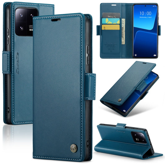 For Xiaomi 13 Pro CaseMe 023 Butterfly Buckle Litchi Texture RFID Anti-theft Leather Phone Case(Blue) - 13 Pro Cases by CaseMe | Online Shopping UK | buy2fix