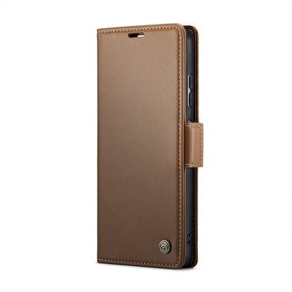 For Xiaomi Redmi Note 12 Pro+ 5G Global CaseMe 023 Butterfly Buckle Litchi Texture RFID Anti-theft Leather Phone Case(Brown) - Note 12 Pro+ Cases by CaseMe | Online Shopping UK | buy2fix