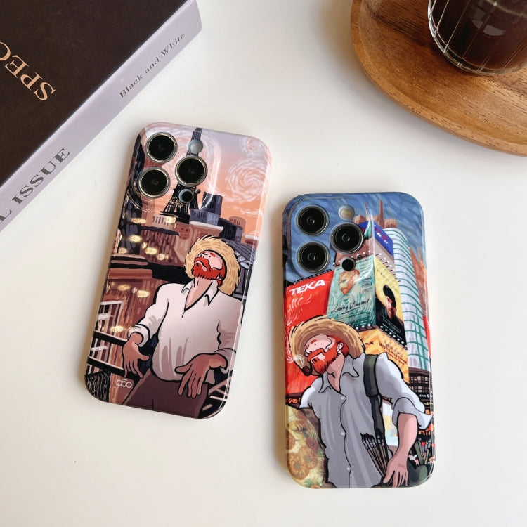 For iPhone 13 Pro Precise Hole Oil Painting Pattern PC Phone Case(Tobacco Pipe) - iPhone 13 Pro Cases by buy2fix | Online Shopping UK | buy2fix