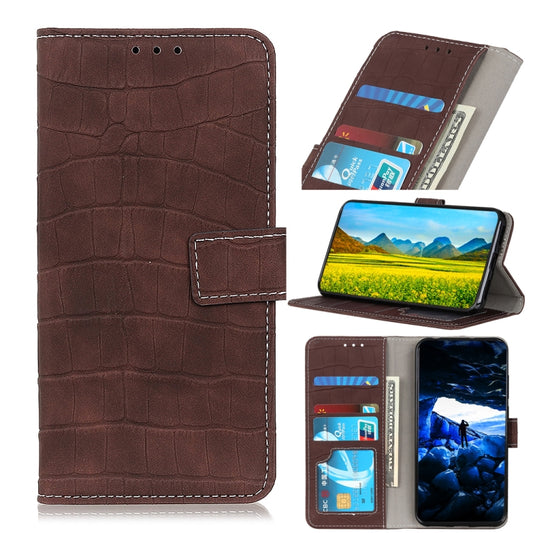 For Xiaomi Poco F5 Pro/Redmi K60/K60 Pro Magnetic Crocodile Texture Leather Phone Case(Brown) - Xiaomi Cases by buy2fix | Online Shopping UK | buy2fix