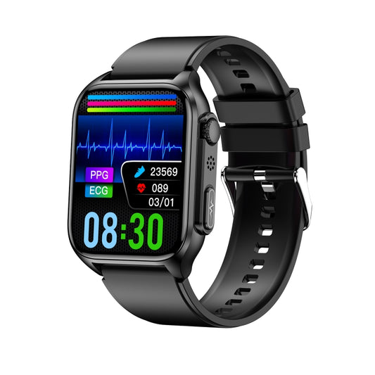 TK12 1.96 inch IP67 Waterproof Silicone Band Smart Watch Supports ECG / Remote Families Care / Bluetooth Call / Body Temperature Monitoring(Black) - Smart Watches by buy2fix | Online Shopping UK | buy2fix