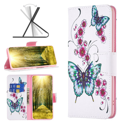 For Xiaomi Poco F5 5G / Redmi Note 12 Turbo Colored Drawing Pattern Leather Phone Case(Flowers Butterfly) - Xiaomi Cases by buy2fix | Online Shopping UK | buy2fix