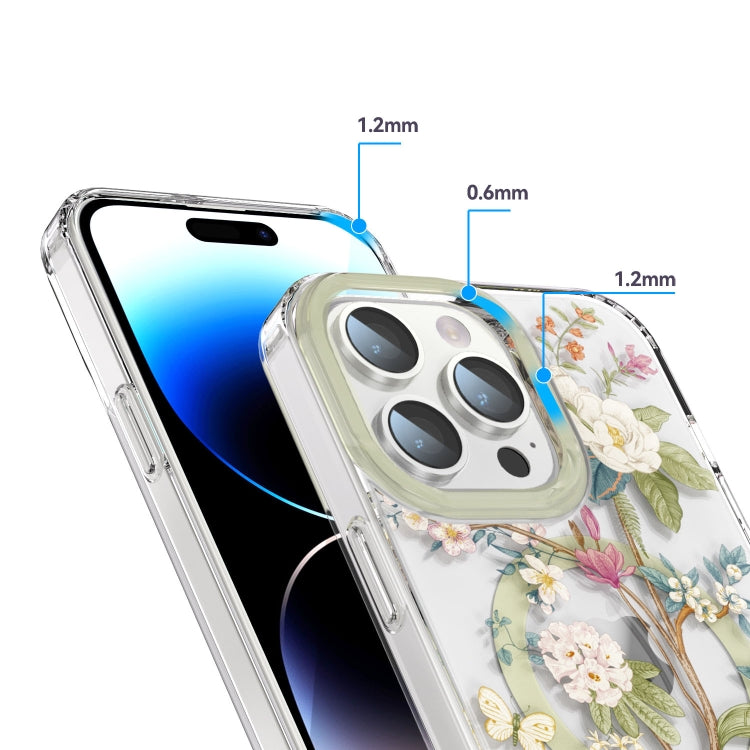 For iPhone 11 Pro Max MagSafe Magnetic TPU Phone Case(Blue Hydrangea Ball) - iPhone 11 Pro Max Cases by buy2fix | Online Shopping UK | buy2fix