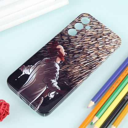 For Samsung Galaxy S22+ 5G Precise Hole Oil Painting Pattern PC Phone Case(Rain) - Galaxy S22+ 5G Cases by buy2fix | Online Shopping UK | buy2fix