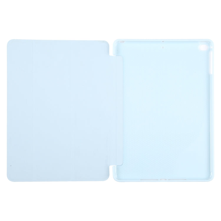 For iPad 9.7 2018 & 2017 / Air / Air2 GEBEI 3-folding Holder Shockproof Flip Leather Tablet Case(Sky Blue) - iPad 9.7 (2018) & (2017) Cases by GEBEI | Online Shopping UK | buy2fix