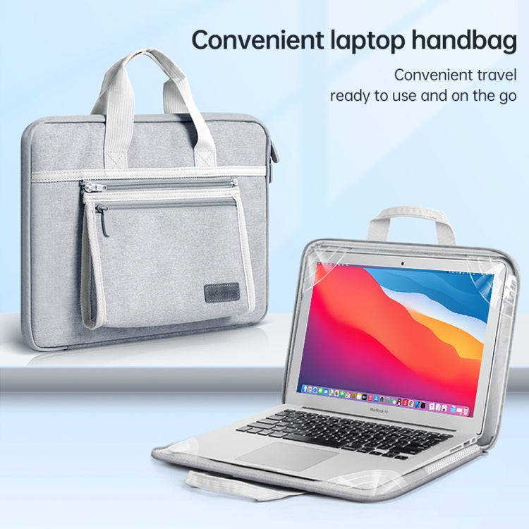 13-14 inch Oxford Fabric Portable Laptop Handbag(Grey) - 13.3 inch by buy2fix | Online Shopping UK | buy2fix