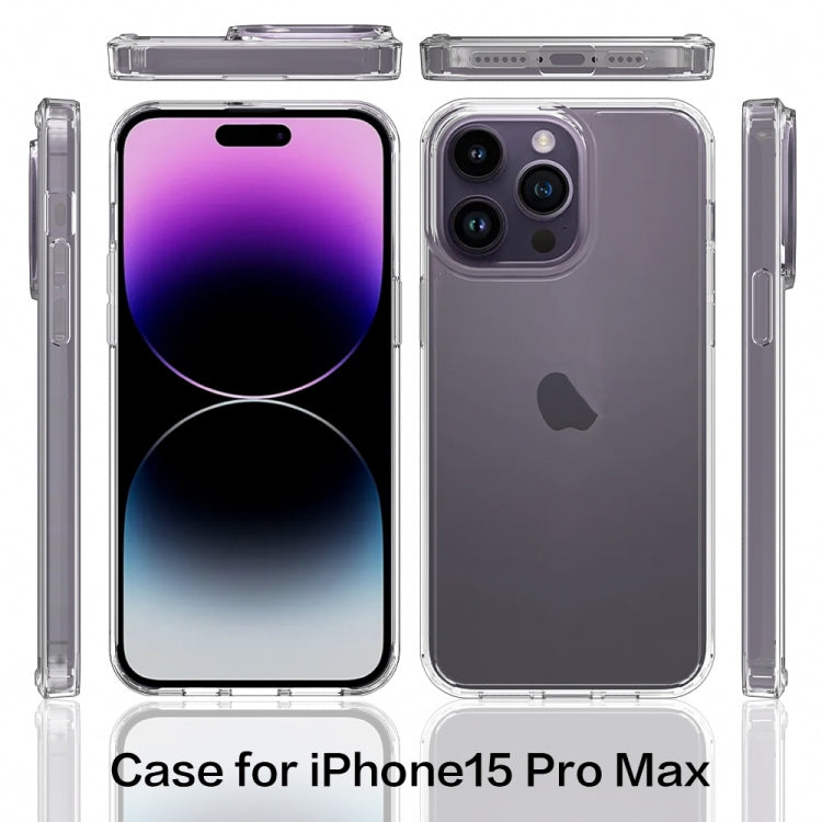 For iPhone 15 Pro Max Scratchproof Acrylic TPU Phone Case(Black) - iPhone 15 Pro Max Cases by buy2fix | Online Shopping UK | buy2fix
