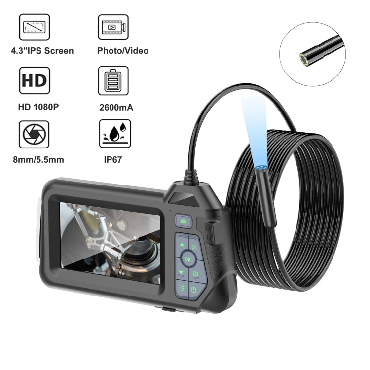 M60 4.3 inch Single Camera with Screen Endoscope, Length:1m(5.5mm) -  by buy2fix | Online Shopping UK | buy2fix
