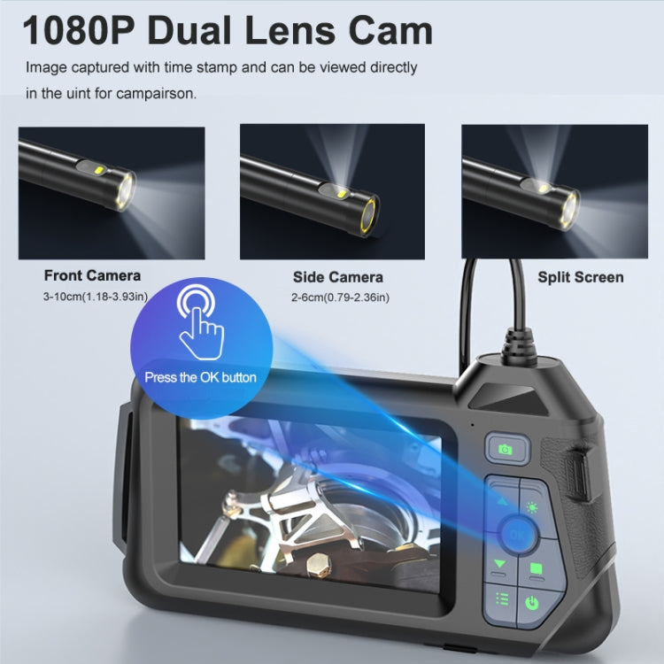 M60 4.3 inch Dual Camera with Screen Endoscope, Length:2m(5mm) -  by buy2fix | Online Shopping UK | buy2fix