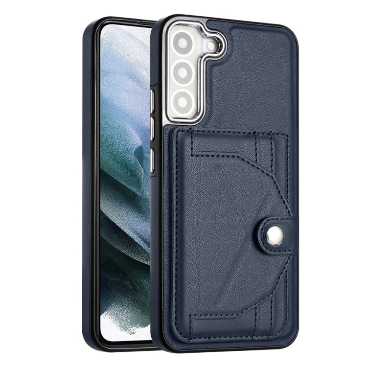 For Samsung Galaxy S23+ Shockproof Leather Phone Case with Card Holder(Blue) - Galaxy S23+ 5G Cases by buy2fix | Online Shopping UK | buy2fix