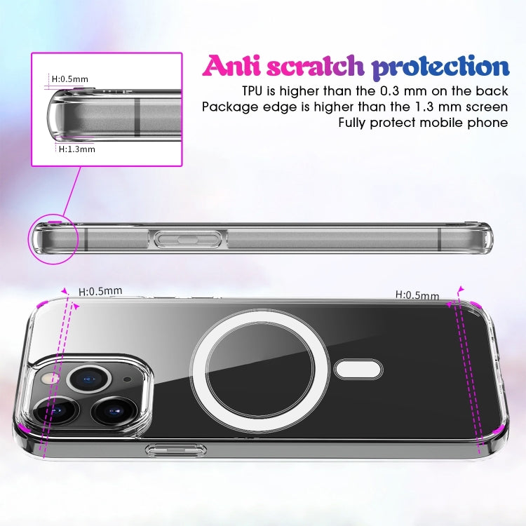 For iPhone 15 Pro Max MagSafe Clear Acrylic PC +TPU Phone Case(Transparent) - iPhone 15 Pro Max Cases by buy2fix | Online Shopping UK | buy2fix