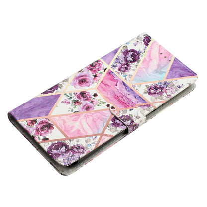 For OnePlus Nord CE 3 Lite 5G Colored Drawing Leather Phone Case(Purple Marble) - OnePlus Cases by buy2fix | Online Shopping UK | buy2fix