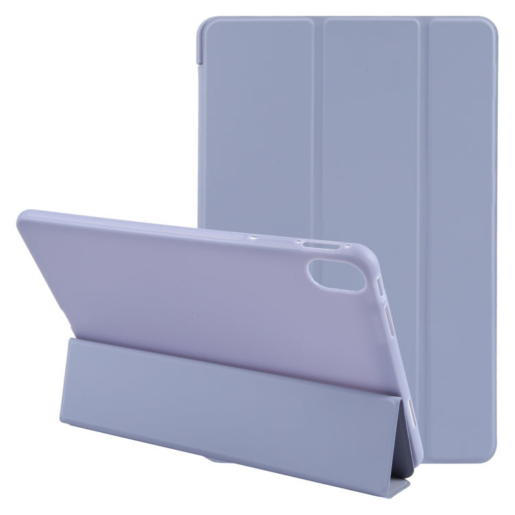 For Huawei MatePad 11 2023 GEBEI 3-folding Holder Shockproof Flip Leather Tablet Case(Light Purple) - Huawei by GEBEI | Online Shopping UK | buy2fix