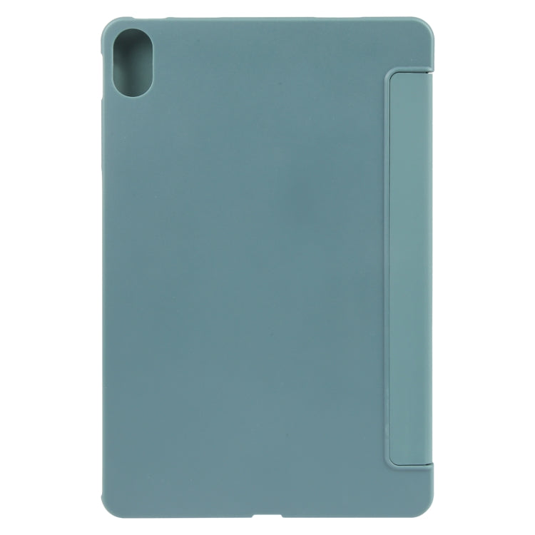 For Huawei MatePad 11 2023 GEBEI 3-folding Holder Shockproof Flip Leather Tablet Case(Dark Green) - Huawei by GEBEI | Online Shopping UK | buy2fix