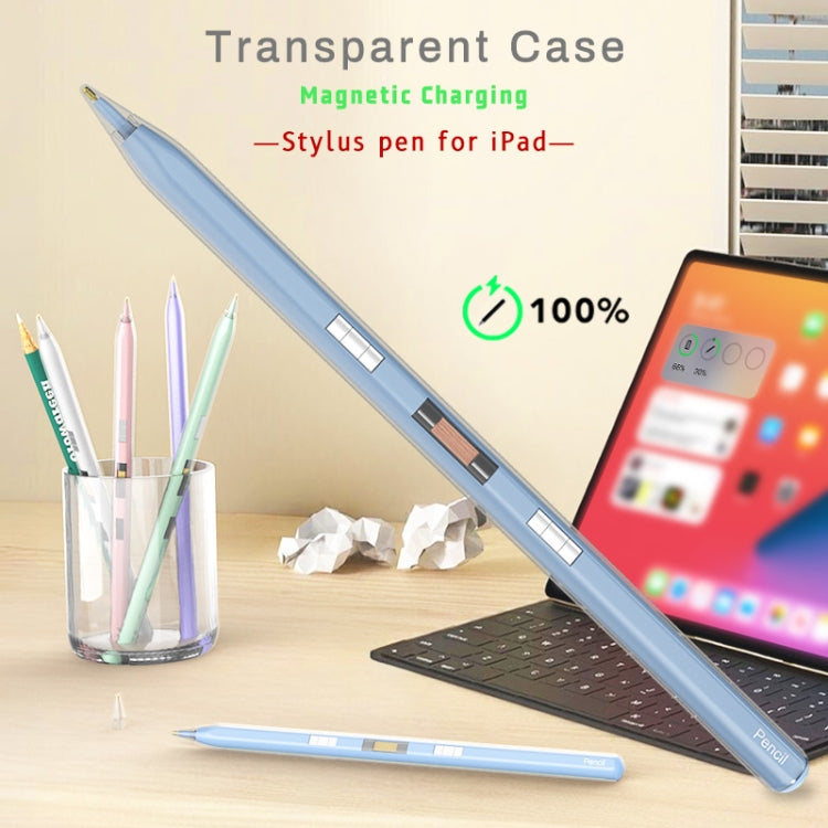 P10s Transparent Case Wireless Charging Stylus Pen for iPad 2018 or Later(Black) - Stylus Pen by buy2fix | Online Shopping UK | buy2fix