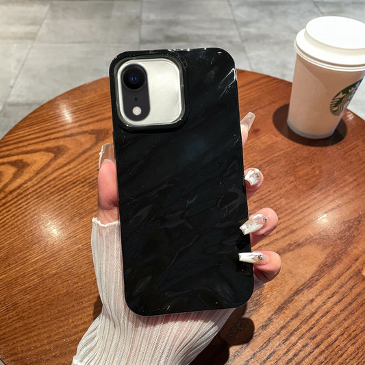 For iPhone XR Solid Color Wave Texture TPU Phone Case(Black) - More iPhone Cases by buy2fix | Online Shopping UK | buy2fix