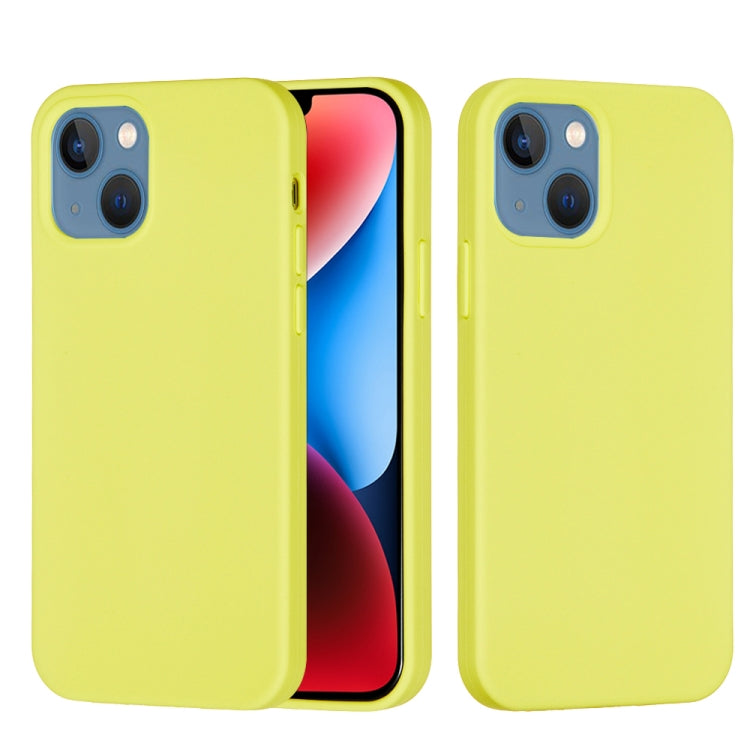 For iPhone 15 Plus Solid Color Silicone Phone Case(Lemon Yellow) - iPhone 15 Plus Cases by buy2fix | Online Shopping UK | buy2fix