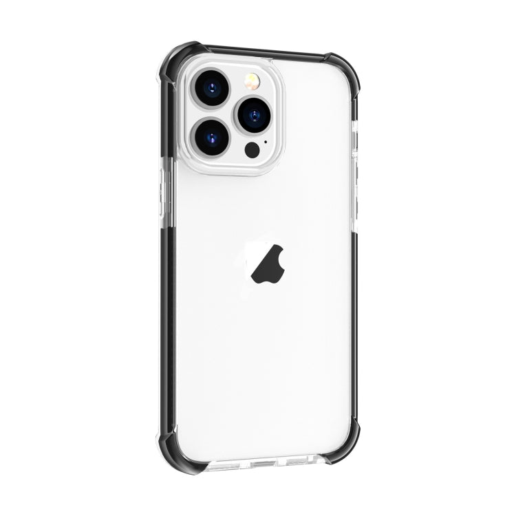 For iPhone 15 Pro Max Four-corner Shockproof TPU + Acrylic Phone Case(Black + Transparent) - iPhone 15 Pro Max Cases by buy2fix | Online Shopping UK | buy2fix