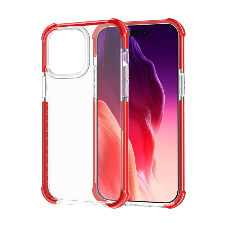 For iPhone 15 Pro Max Four-corner Shockproof TPU + Acrylic Phone Case(Red) - iPhone 15 Pro Max Cases by buy2fix | Online Shopping UK | buy2fix