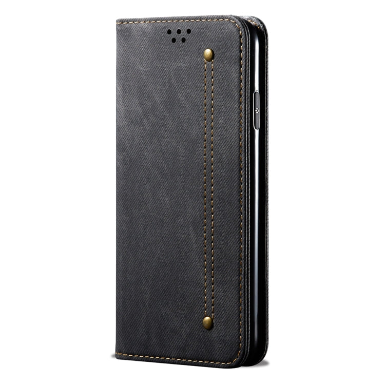 For Xiaomi Redmi Note 12S Denim Texture Flip Leather Phone Case(Black) - Xiaomi Cases by buy2fix | Online Shopping UK | buy2fix