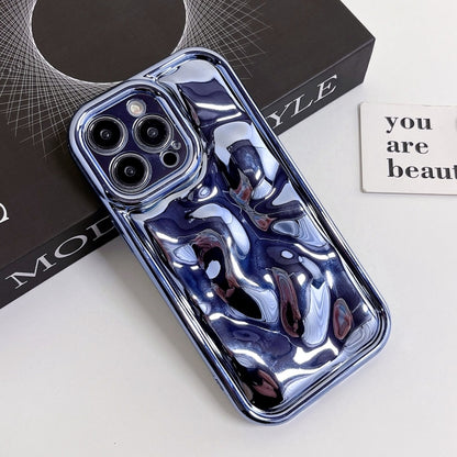 For iPhone 14 Electroplating Meteorite Texture TPU Phone Case(Blue) - iPhone 14 Cases by buy2fix | Online Shopping UK | buy2fix