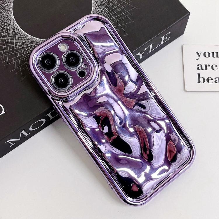 For iPhone 13 Pro Max Electroplating Meteorite Texture TPU Phone Case(Purple) - iPhone 13 Pro Max Cases by buy2fix | Online Shopping UK | buy2fix