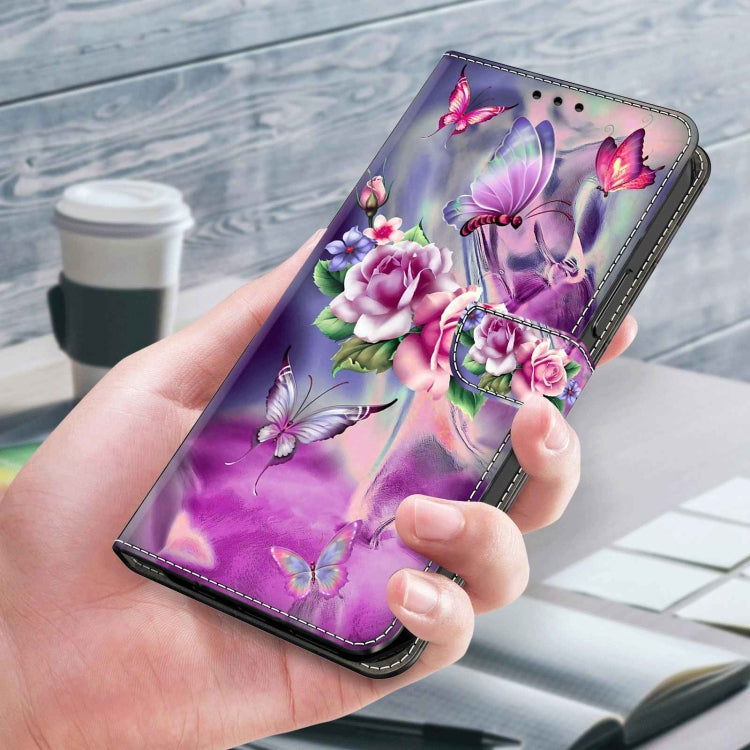 For Xiaomi Redmi 9C Crystal 3D Shockproof Protective Leather Phone Case(Butterfly) - Xiaomi Cases by buy2fix | Online Shopping UK | buy2fix