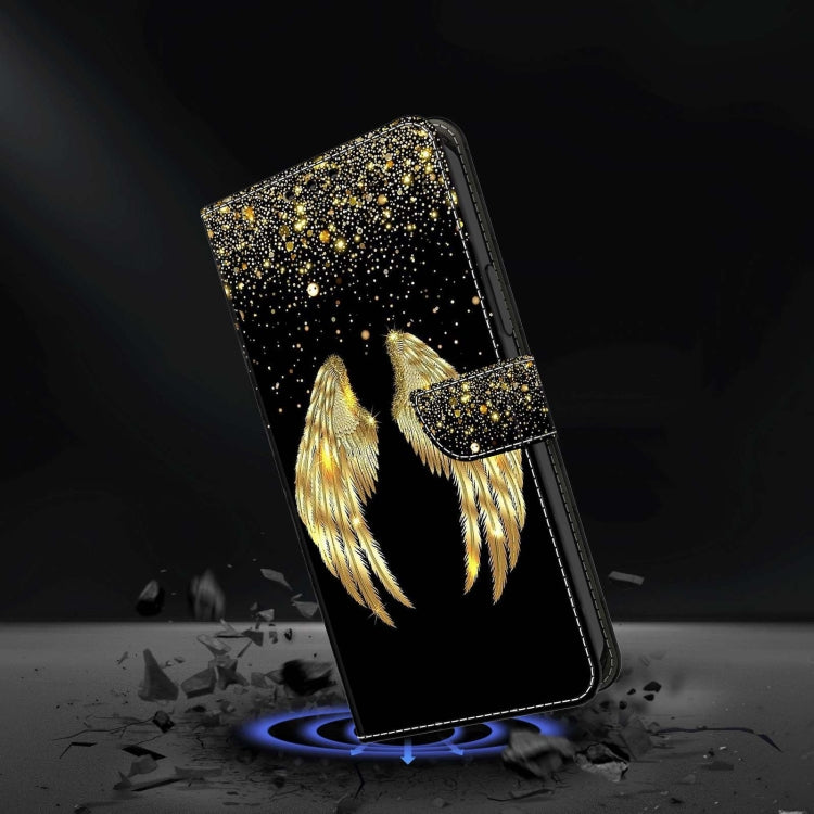 For Xiaomi Redmi Note 9 Crystal 3D Shockproof Protective Leather Phone Case(Golden Wings) - Xiaomi Cases by buy2fix | Online Shopping UK | buy2fix