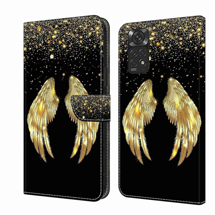 For Xiaomi Redmi Note 11 Global Crystal 3D Shockproof Protective Leather Phone Case(Golden Wings) - Xiaomi Cases by buy2fix | Online Shopping UK | buy2fix