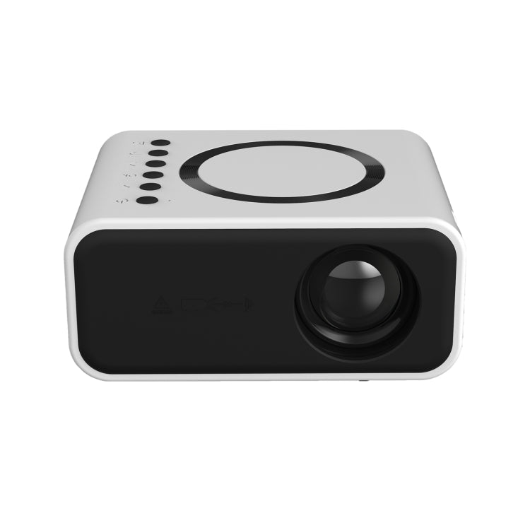 T300S 320x240 24ANSI Lumens Mini LCD Projector Supports Wired & Wireless Same Screen, Specification:EU Plug(White) - Mini Projector by buy2fix | Online Shopping UK | buy2fix