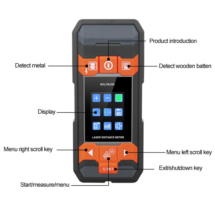 GVDA GD210DG Handheld Green Light Metal Detector - Metal Detector by GVDA | Online Shopping UK | buy2fix