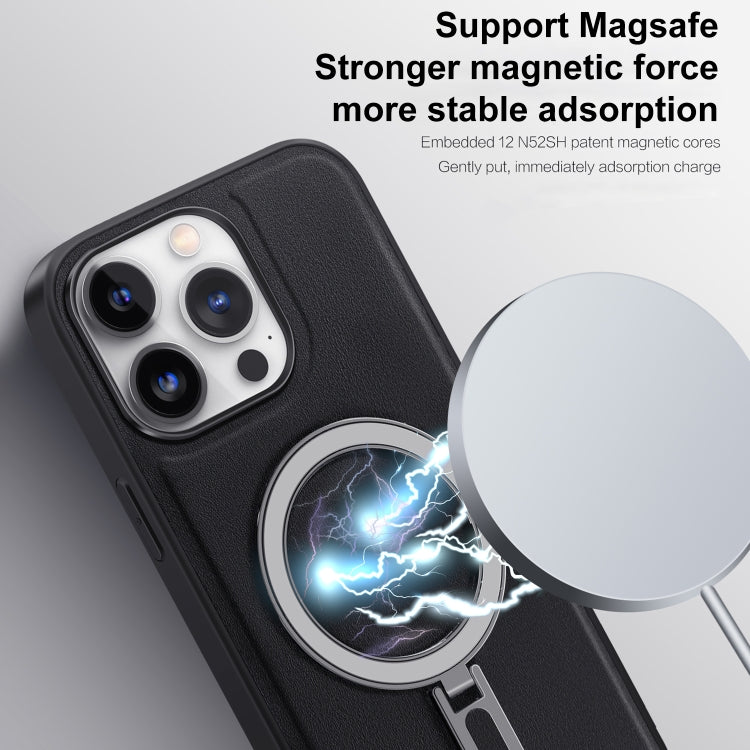 For iPhone 14 Pro MagSafe Magnetic Holder Phone Case(Royal Blue) - iPhone 14 Pro Cases by buy2fix | Online Shopping UK | buy2fix