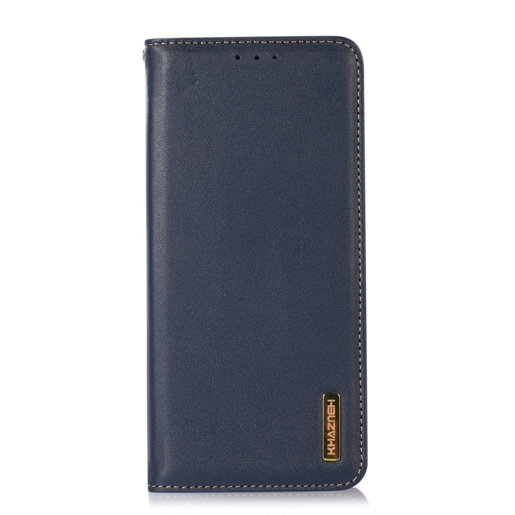 For OnePlus Nord CE3 5G KHAZNEH Nappa Top Layer Cowhide Leather Phone Case(Blue) - OnePlus Cases by buy2fix | Online Shopping UK | buy2fix