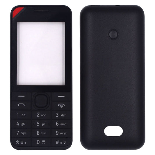 For Nokia 208 Full Housing Cover(Black) - Full Housing Cover by buy2fix | Online Shopping UK | buy2fix