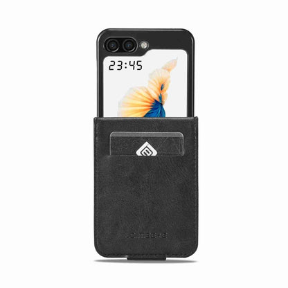 For Samsung Galaxy Z Flip5 LC.IMEEKE RFID Anti-theft Leather Phone Case(Black) - Galaxy Z Flip5 Cases by LC.IMEEKE | Online Shopping UK | buy2fix