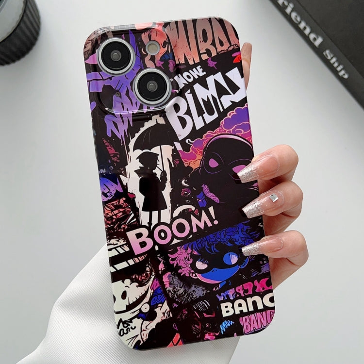 For iPhone 14 Plus Painted Pattern Precise Hole PC Phone Case(Comics Umbrella Boy) - iPhone 14 Plus Cases by buy2fix | Online Shopping UK | buy2fix