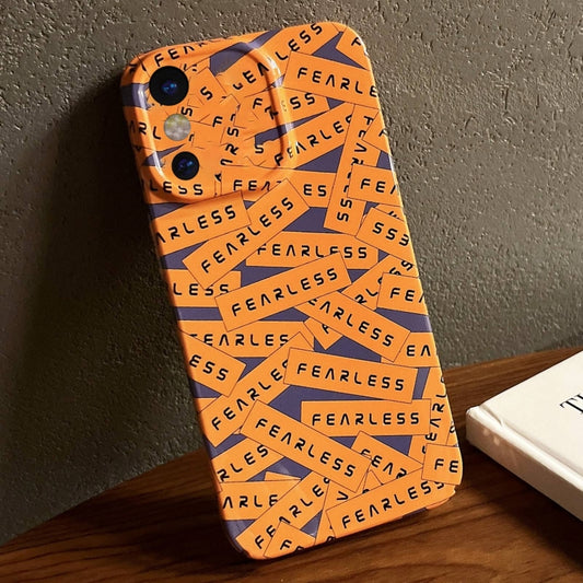 For iPhone X / XS Painted Pattern Precise Hole PC Phone Case(Orange Label) - More iPhone Cases by buy2fix | Online Shopping UK | buy2fix