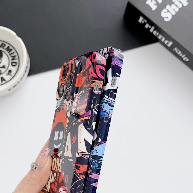 For iPhone 12 Pro Max Painted Pattern Precise Hole PC Phone Case(Comics Umbrella Boy) - iPhone 12 Pro Max Cases by buy2fix | Online Shopping UK | buy2fix