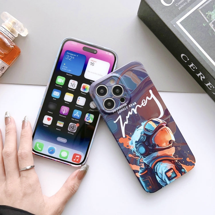 For iPhone 12 Pro Painted Pattern Precise Hole PC Phone Case(Working Comics) - iPhone 12 / 12 Pro Cases by buy2fix | Online Shopping UK | buy2fix