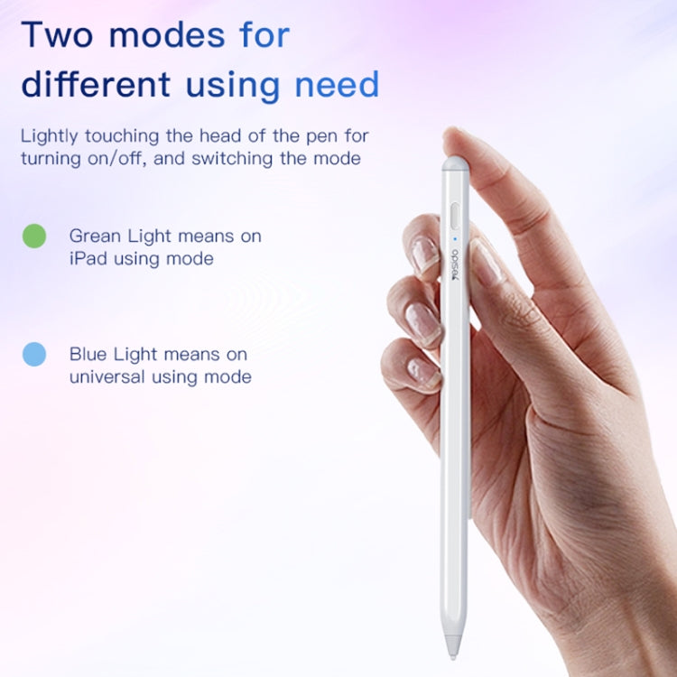 Yesido ST10 Dual Mode Active Magnetic Capacitive Stylus(White) - Stylus Pen by Yesido | Online Shopping UK | buy2fix