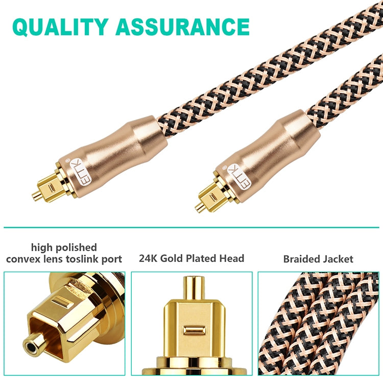 10m EMK OD6.0mm Gold-plated TV Digital Audio Optical Fiber Connecting Cable - Audio Optical Cables by EMK | Online Shopping UK | buy2fix