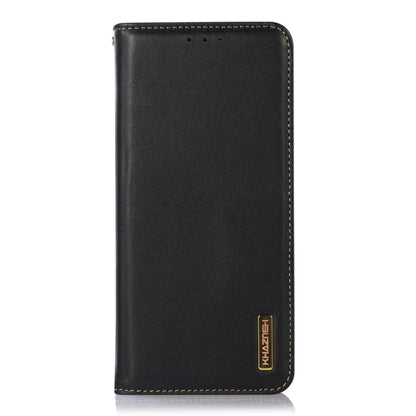 For Honor 90 KHAZNEH Nappa Top Layer Cowhide Leather Phone Case(Black) - Honor Cases by buy2fix | Online Shopping UK | buy2fix